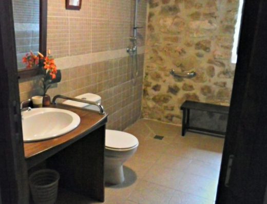 Interior de baño adaptado.