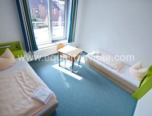 Una de las habitaciones del Albergue juvenil Johannesburg. Foto https://jugendgaestehaus-johannesburg.de
