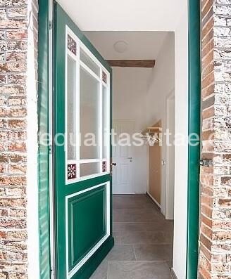 Entrada al apartamento accesible LÜTJE DEEL . Foto http://www.hof-hollwege.de/en/