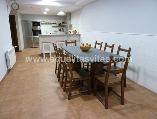 Cocina y comedor de la Casa rural Anduriña.