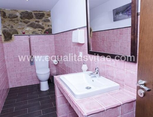Baño adaptado en zonas comunes, casa rural Anduriña.