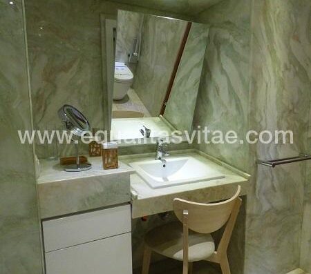 Lavabo accesible. Eco suites Caves. Foto cedida por el propio establecimiento.