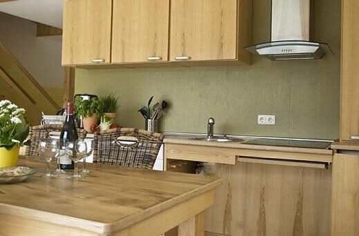 Cocina con mobiliario accesible. Casa rural Biber. Imagen tomada de www.ferienhaus-fuer-alle.de