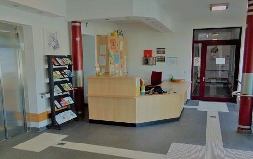 Recepción accesibles. Imagen tomada de https://nationalpark-gaestehaus.de