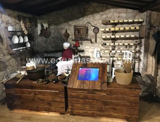 Mesa interactiva, Museo del queso en Idiazábal, Guipúzcoa.