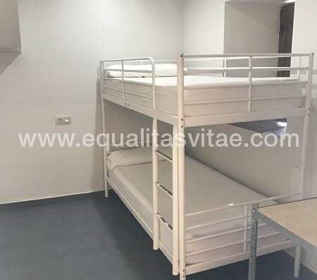 Habitación accesible, Albergue Municipal de Calzadilla de la Cueza, Palencia.