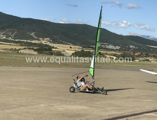 Carro vela adaptado. Fly-pyr Santa Cilia, Huesca.