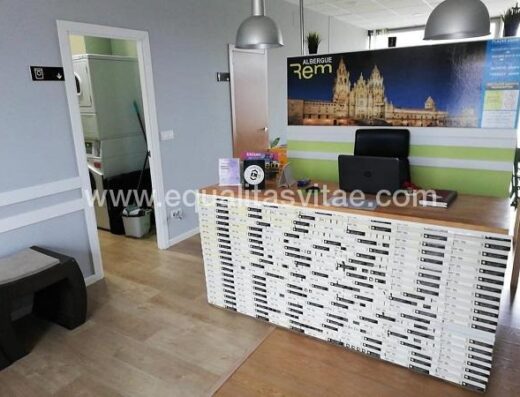 Recepcióon del Albergue REM, O Pedrouzo.