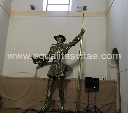 Escultura del Quijote.  Convento de Capuchinos, Esquivias.