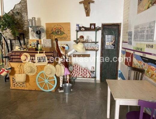 Interior de la tienda de productos típicos Aragüeme.