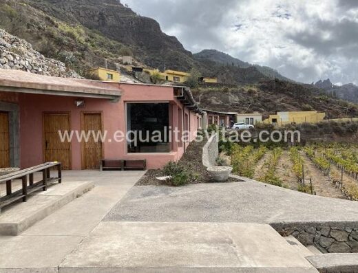 Acceso a Bodegas Bentayga, Tejeda, Gran Canaria.
