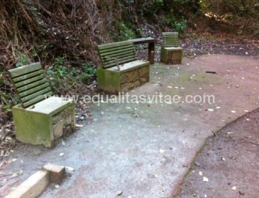 Zona de descanso en Sendero accesible del Agua García