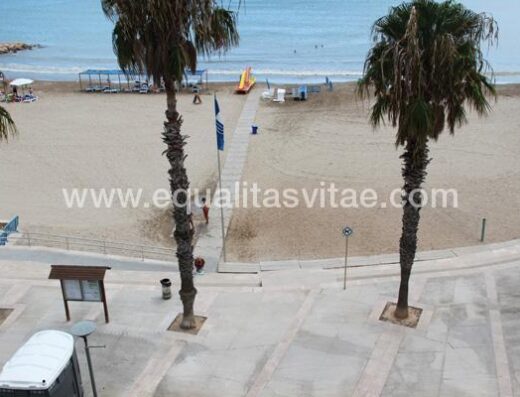 Vista de la zona adaptada en Playa las Delicias