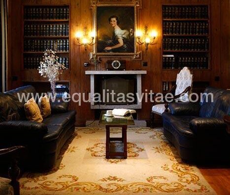 Biblioteca y salón de estar