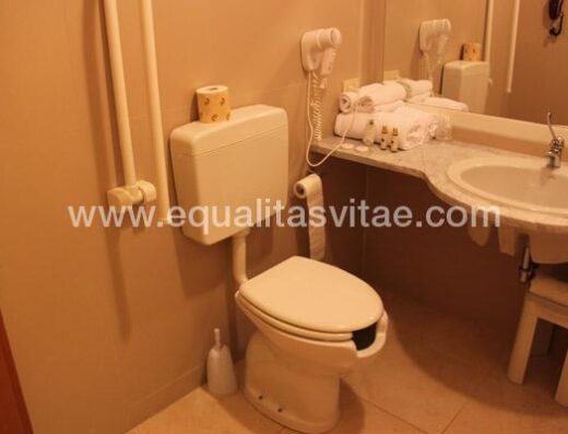 Baño accesible en habitación dispacidad