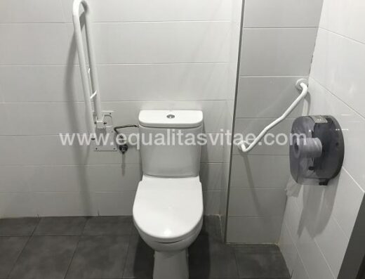 Baño adaptado en habitación accesilble.