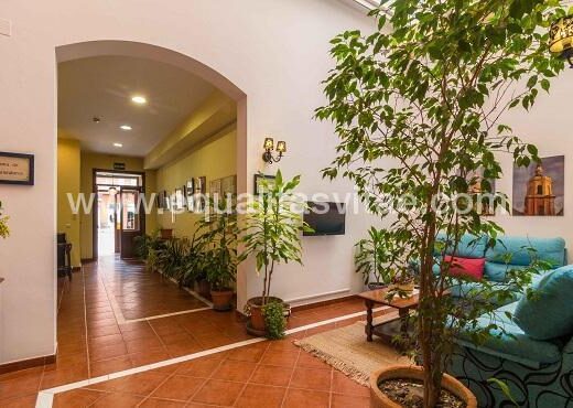 Hall del hostal La Andaluza, espacios accesibles. Foto http://www.hostallaandaluza.com