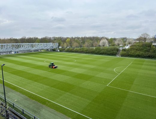 Vista del campo de fútbol.