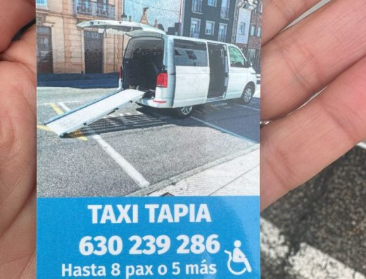 Imagen de la tarjeta de empresa del taxi.