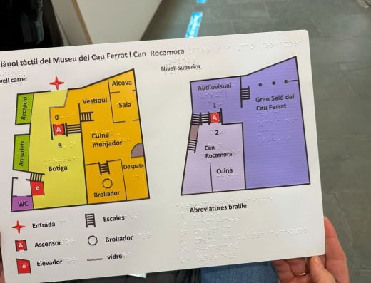 Imagen de mapa háptico del las estancias de los museos.