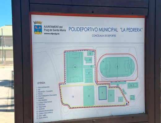 Imagen de plano del polideportivo.