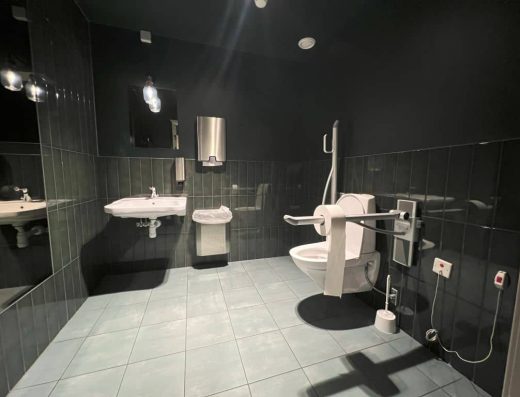 Imagen del interior del baño adaptado en zonas comunes.