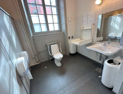 Imagen del interior del aseo adaptado.