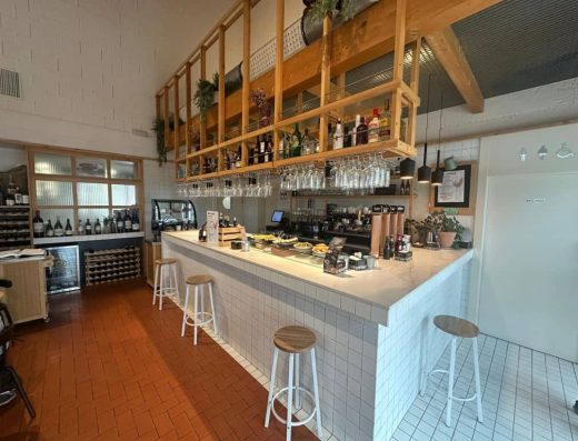 Imagen de la barra del bar del restaurante.