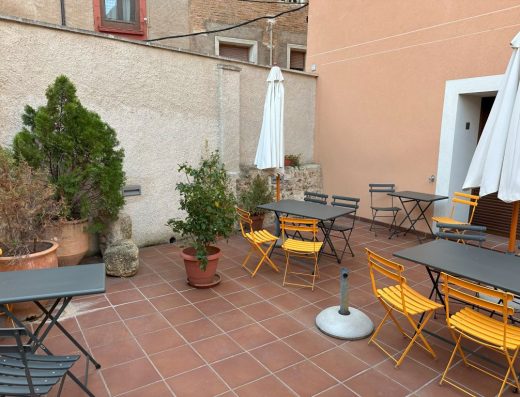 Imagen de la terraza exterior.