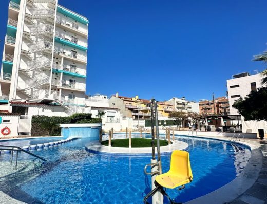 Imagen de la grúa de acceso a la piscina.