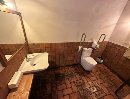 Imagen del interior del aseo adaptado.